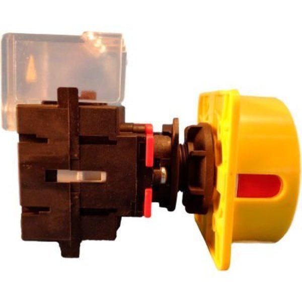 Springer Controls Co Springer Controls/MERZ ML1-025-CR3, 25A, 3-Pole, Disconnect Switch, Red/Yellow, Center-Mount, Lockable ML1-025-CR3